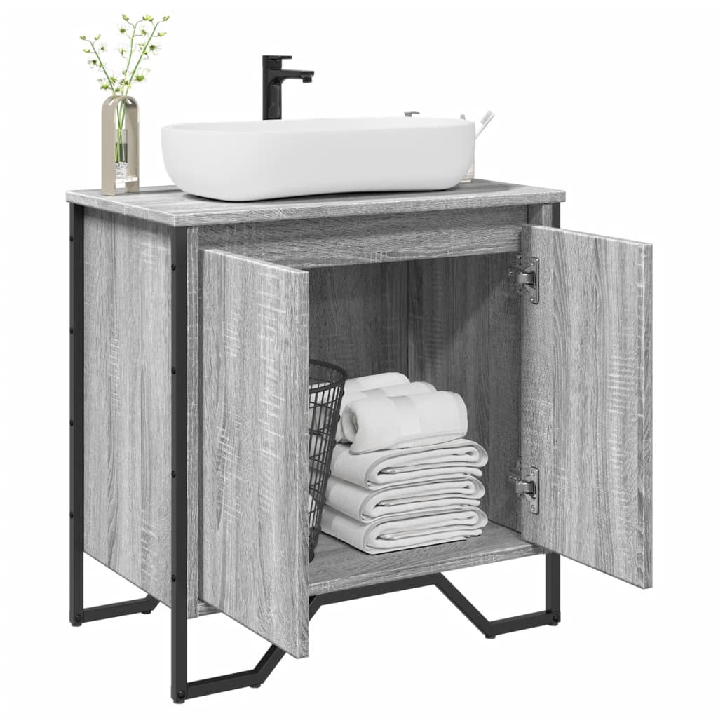 Meuble sous-vasque vidaXL gris Sonoma 60x35x60 cm en bois d'ingénierie