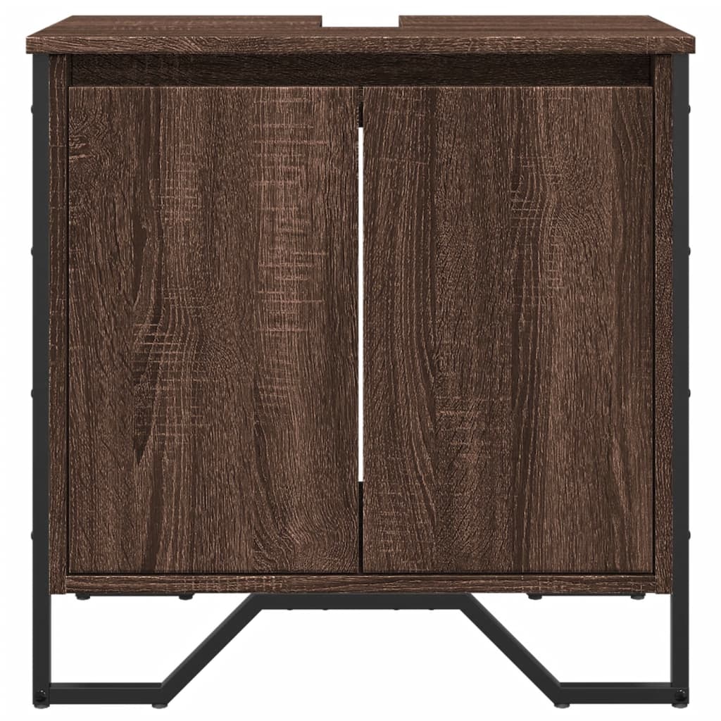 vidaXL Waschbeckenunterschrank Braun Eichen-Optik 60x35x60 cm