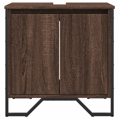 vidaXL Waschbeckenunterschrank Braun Eichen-Optik 60x35x60 cm