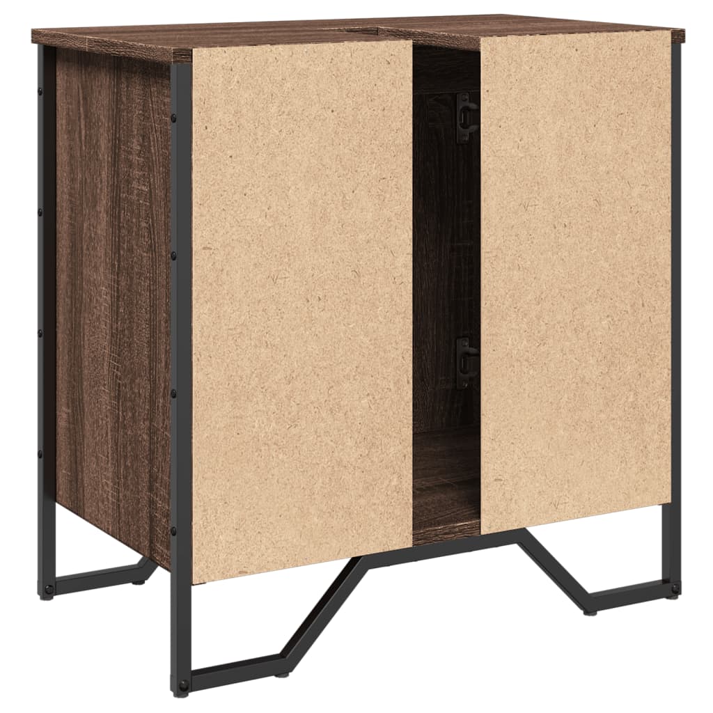 vidaXL Waschbeckenunterschrank Braun Eichen-Optik 60x35x60 cm