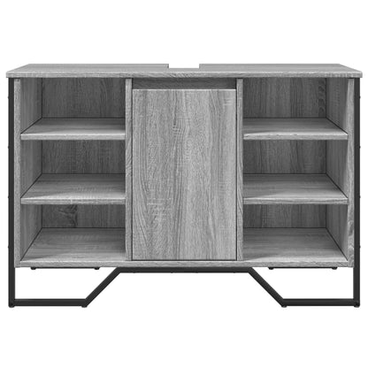 vidaXL Meuble sous-lavabo gris chêne sonoma 91x35x60 cm Bois d'ingénierie