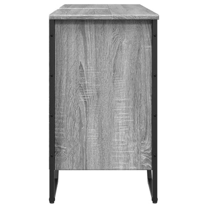 vidaXL Meuble sous-lavabo gris chêne sonoma 91x35x60 cm Bois d'ingénierie