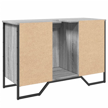 vidaXL Meuble sous-lavabo gris chêne sonoma 91x35x60 cm Bois d'ingénierie