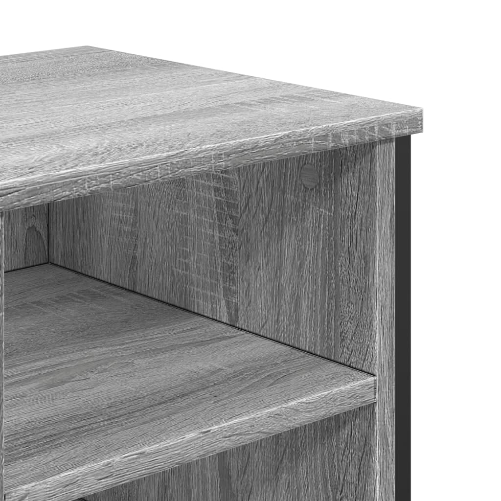 vidaXL Meuble sous-lavabo gris chêne sonoma 91x35x60 cm Bois d'ingénierie