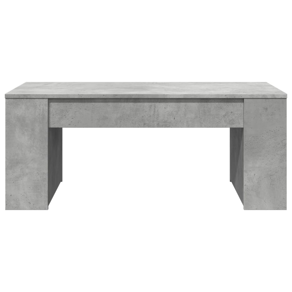 vidaXL Table basse gris béton 102x55x42 cm Bois d'ingénierie