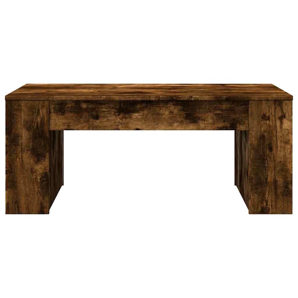 vidaXL Table basse chêne fumé 102x55x42 cm bois d'ingénierie