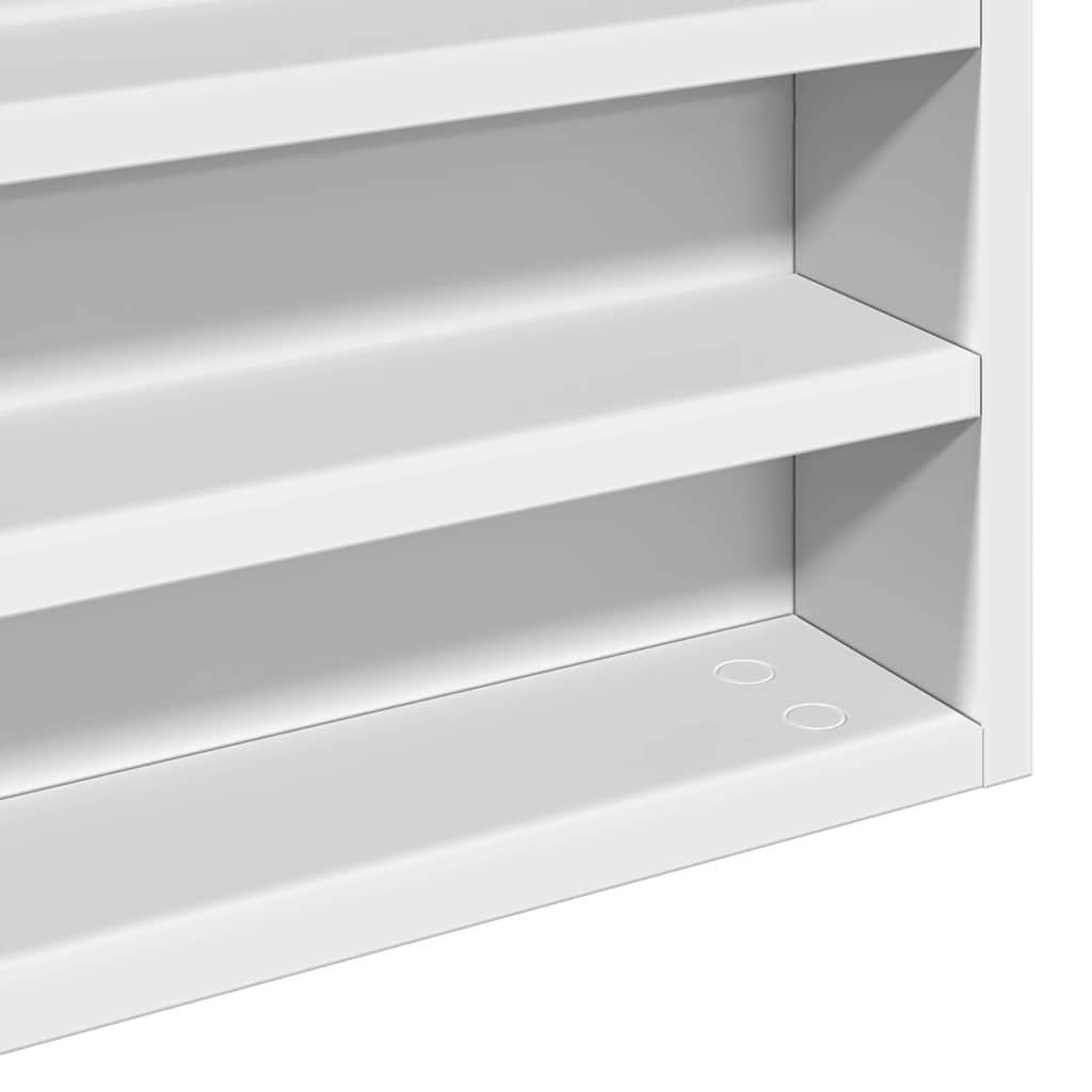 vidaXL Vitrine Blanc 100x8,5x75 cm Bois d'ingénierie