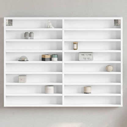 vidaXL Vitrine Blanc 100x8,5x75 cm Bois d'ingénierie