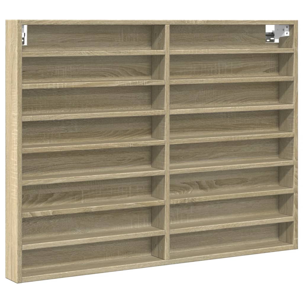 vidaXL Armoire vitrine chêne Sonoma 100x8,5x75 cm Aggloméré
