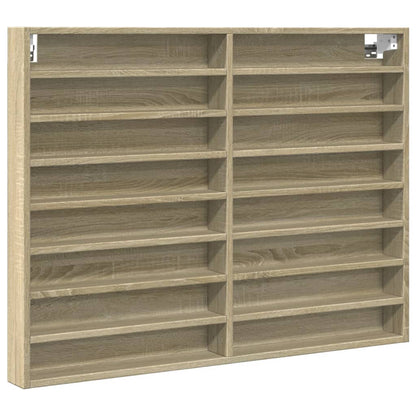 vidaXL Armoire vitrine chêne Sonoma 100x8,5x75 cm Aggloméré