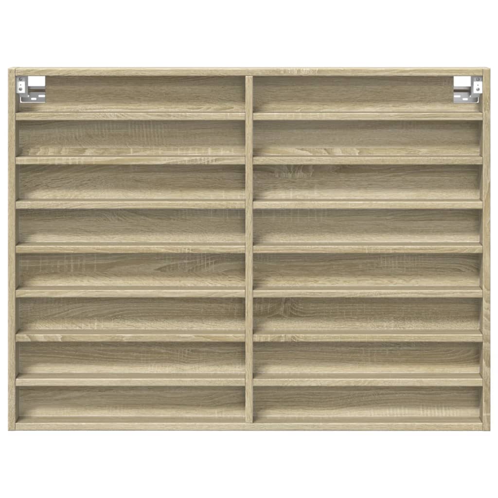 vidaXL Armoire vitrine chêne Sonoma 100x8,5x75 cm Aggloméré