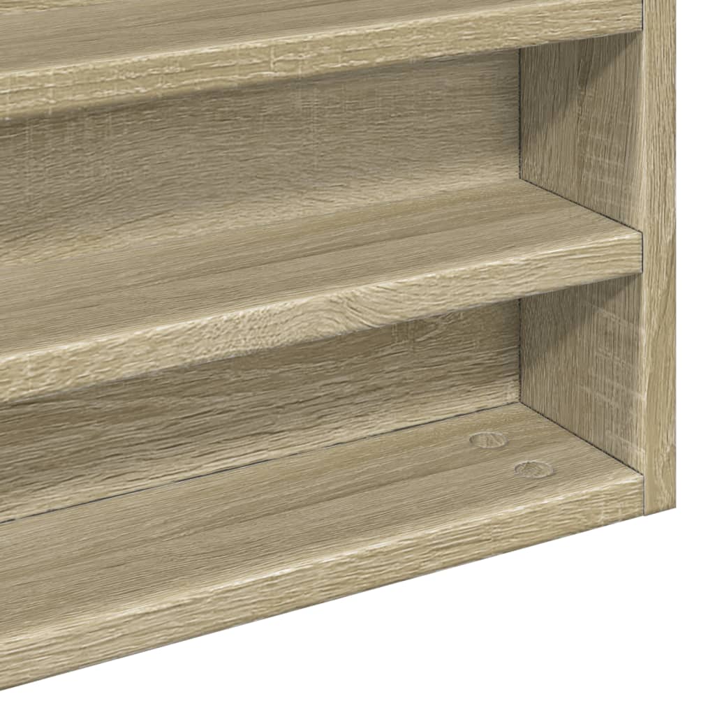 vidaXL Armoire vitrine chêne Sonoma 100x8,5x75 cm Aggloméré