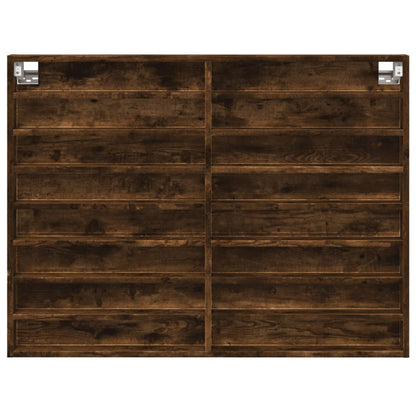 vidaXL Vitrinenschrank Räuchereiche 100x8,5x75 cm Holzwerkstoff