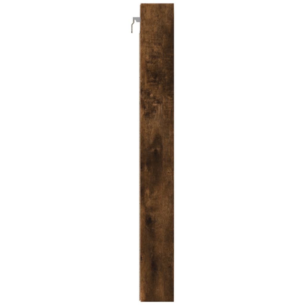 vidaXL Vitrinenschrank Räuchereiche 100x8,5x75 cm Holzwerkstoff