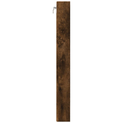 vidaXL Vitrinenschrank Räuchereiche 100x8,5x75 cm Holzwerkstoff