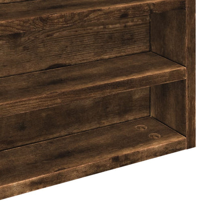 vidaXL Vitrinenschrank Räuchereiche 100x8,5x75 cm Holzwerkstoff