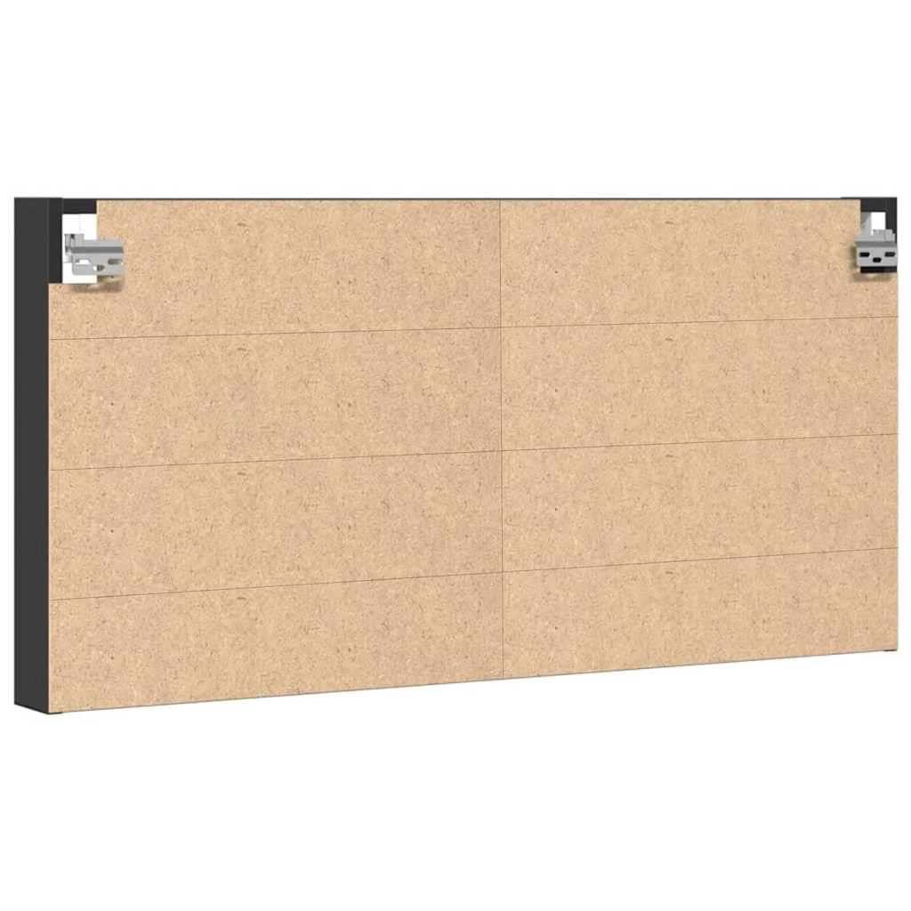 vidaXL Meuble vitrine noir 100x8,5x50 cm en bois d'ingénierie
