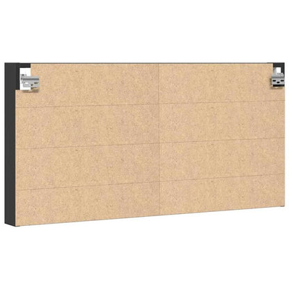 vidaXL Meuble vitrine noir 100x8,5x50 cm en bois d'ingénierie