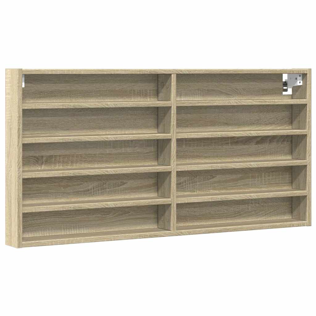 vidaXL Armoire vitrée chêne Sonoma 100x8,5x50 cm Aggloméré