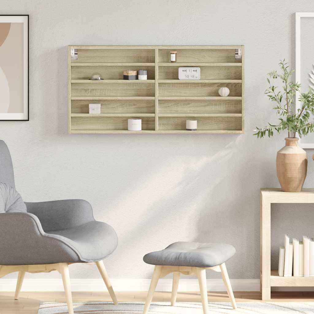 vidaXL Armoire vitrée chêne Sonoma 100x8,5x50 cm Aggloméré