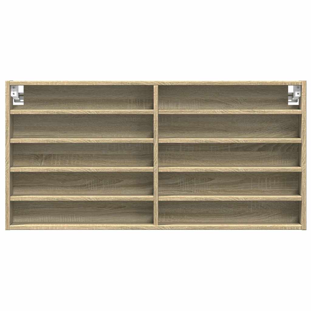 vidaXL Armoire vitrée chêne Sonoma 100x8,5x50 cm Aggloméré