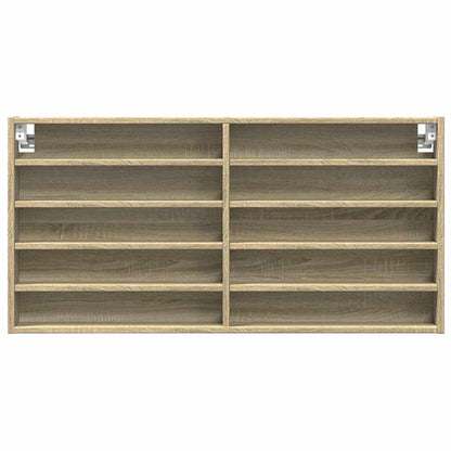 vidaXL Armoire vitrée chêne Sonoma 100x8,5x50 cm Aggloméré