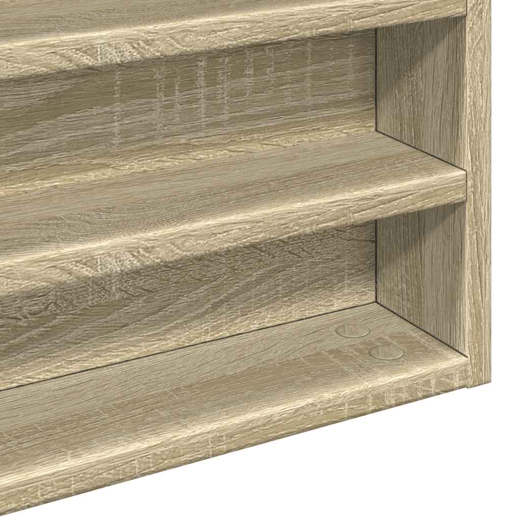 vidaXL Armoire vitrée chêne Sonoma 100x8,5x50 cm Aggloméré