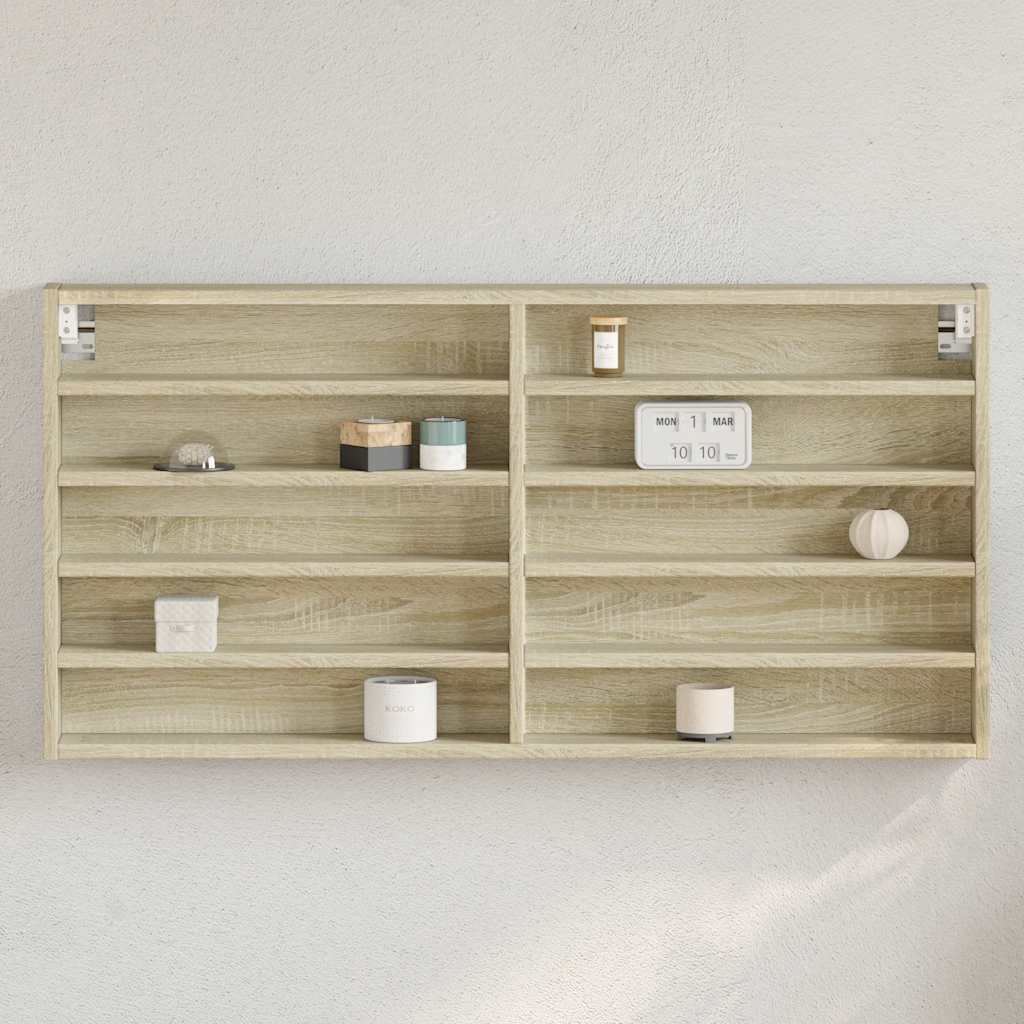 vidaXL Armoire vitrée chêne Sonoma 100x8,5x50 cm Aggloméré