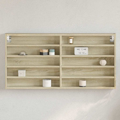 vidaXL Armoire vitrée chêne Sonoma 100x8,5x50 cm Aggloméré