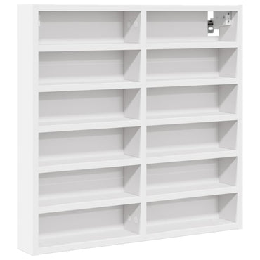 vidaXL Vitrinenschrank Weiß 60x8,5x58 cm Holzwerkstoff