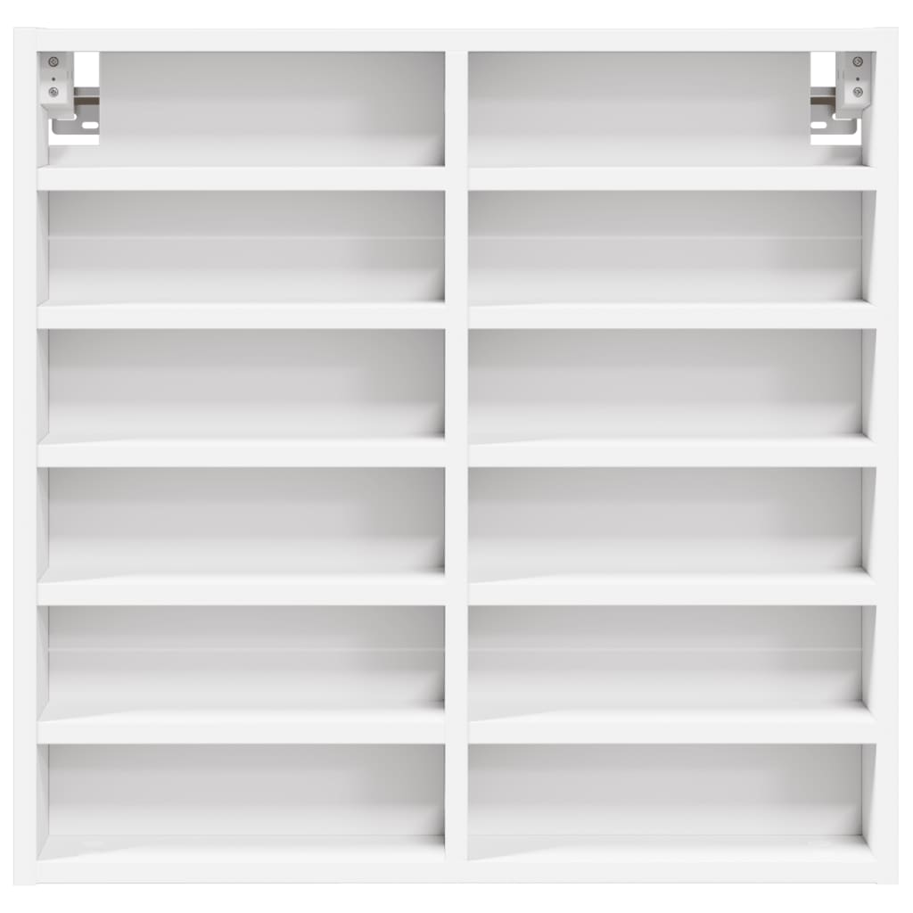 vidaXL Vitrinenschrank Weiß 60x8,5x58 cm Holzwerkstoff