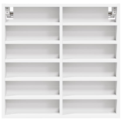 vidaXL Vitrinenschrank Weiß 60x8,5x58 cm Holzwerkstoff