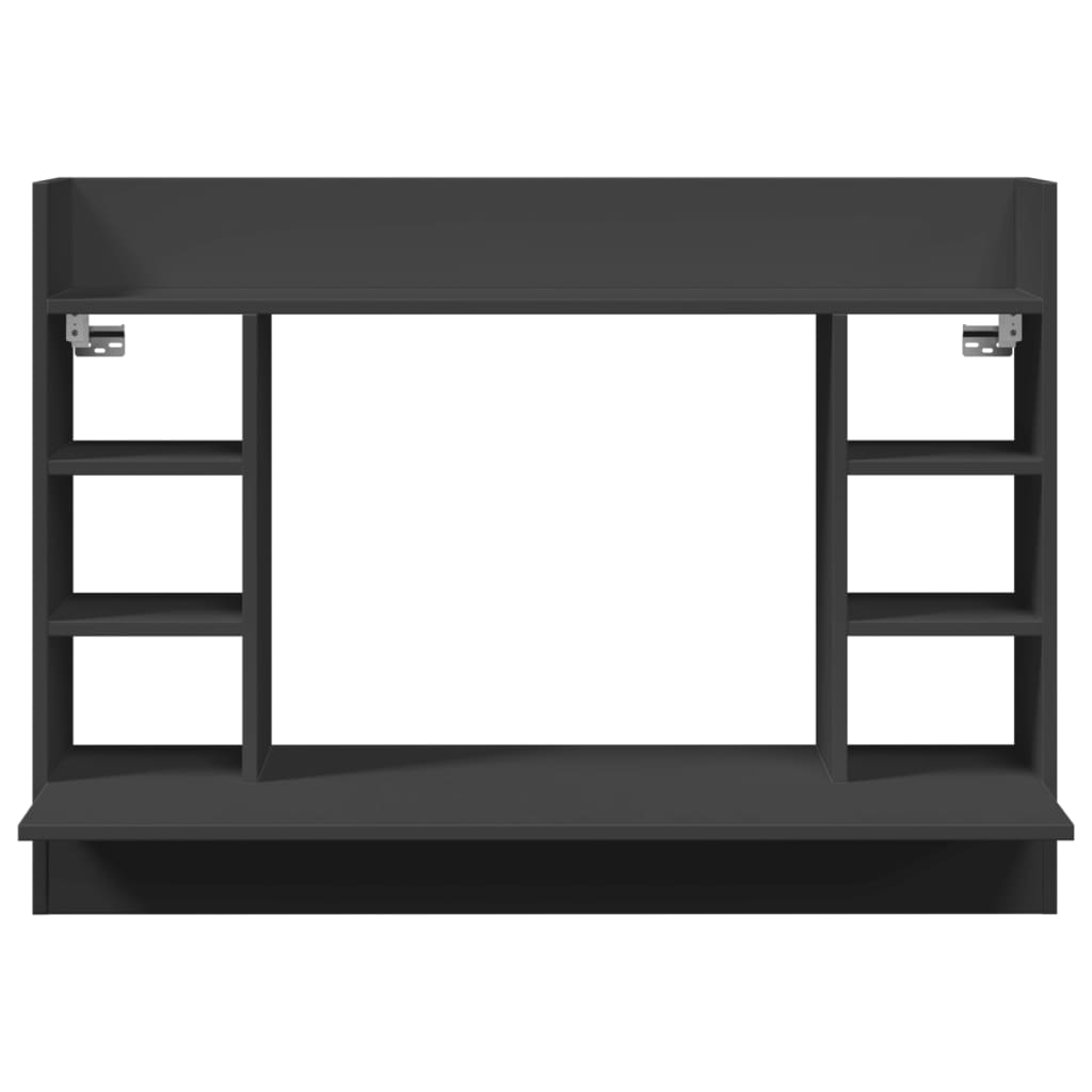 vidaXL Wand-Schreibtisch Schwarz 105x48x75 cm Holzwerkstoff