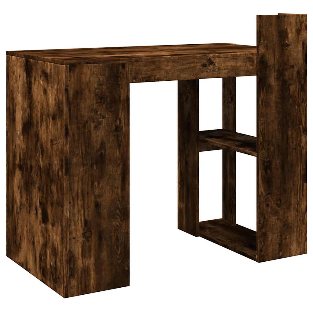 vidaXL Bureau chêne fumé 103,5x56,5x94 cm bois d'ingénierie
