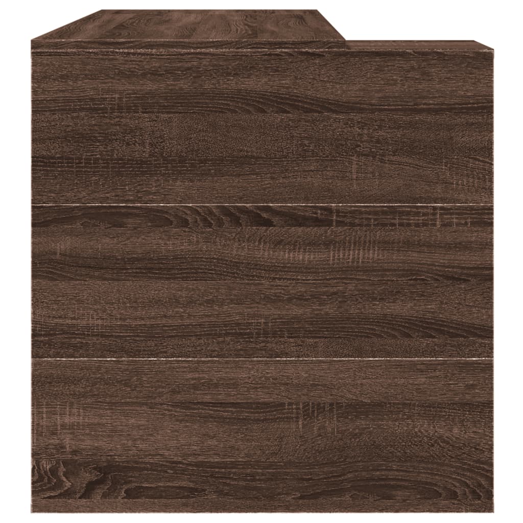 vidaXL Schreibtisch Braun Eichen-Optik 123,5x73,5x75 cm Holzwerkstoff