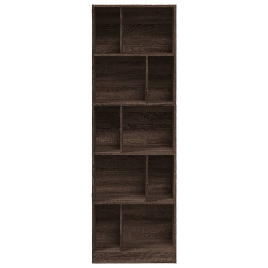 vidaXL Bücherregal Braun Eichen-Optik 57x28,5x174 cm Holzwerkstoff