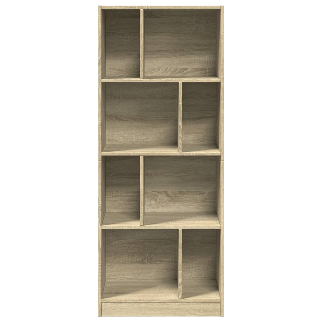 vidaXL Bücherregal Sonoma-Eiche 57x28,5x141 cm Holzwerkstoff