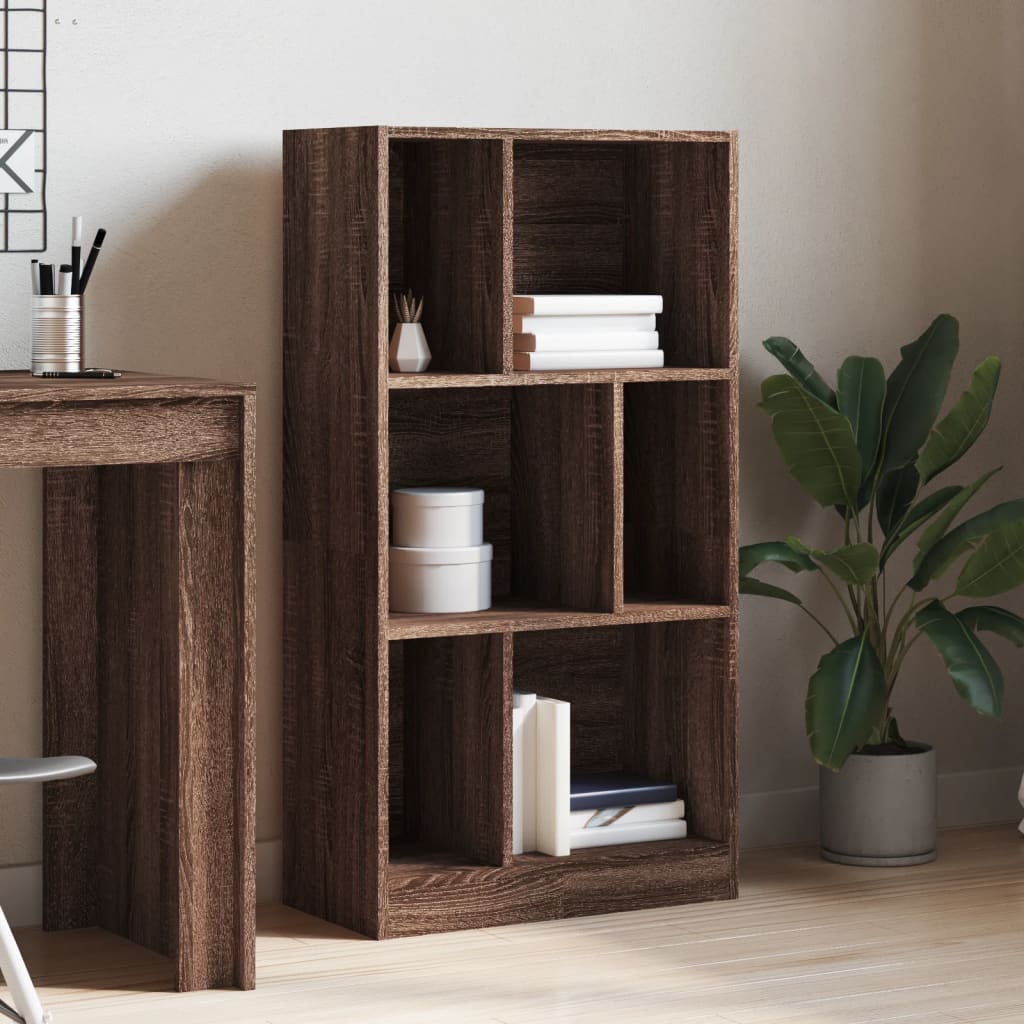vidaXL Bücherregal Braun Eichen-Optik 57x28,5x107,5 cm Holzwerkstoff