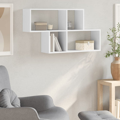 vidaXL Étagère murale Blanc 100x20x53 cm Bois d'ingénierie