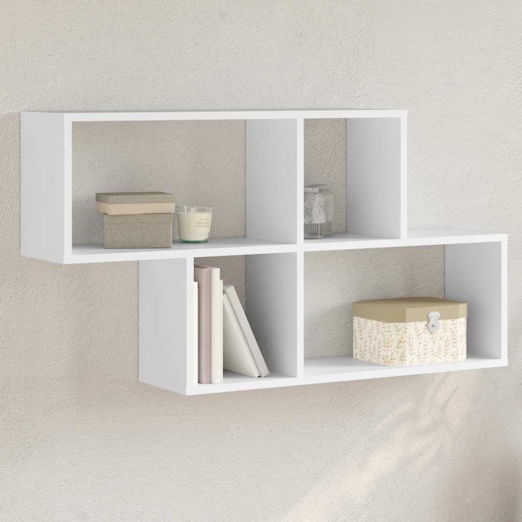 vidaXL Étagère murale Blanc 100x20x53 cm Bois d'ingénierie