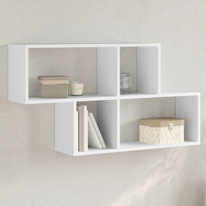 vidaXL Étagère murale Blanc 100x20x53 cm Bois d'ingénierie