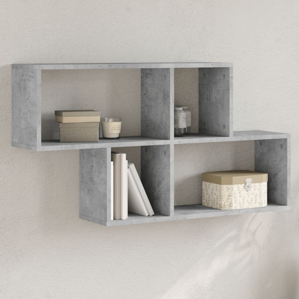 vidaXL Étagère murale gris béton 100x20x53 cm en bois d'ingénierie