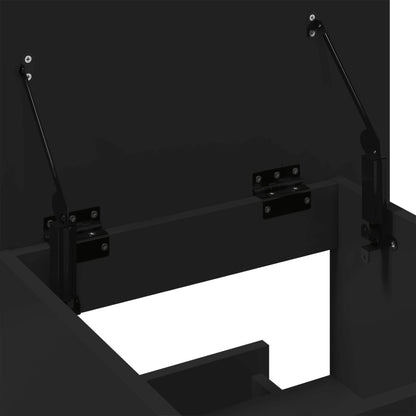 vidaXL Rednerpult mit Rollen & Schublade Schwarz 55x55x107 cm