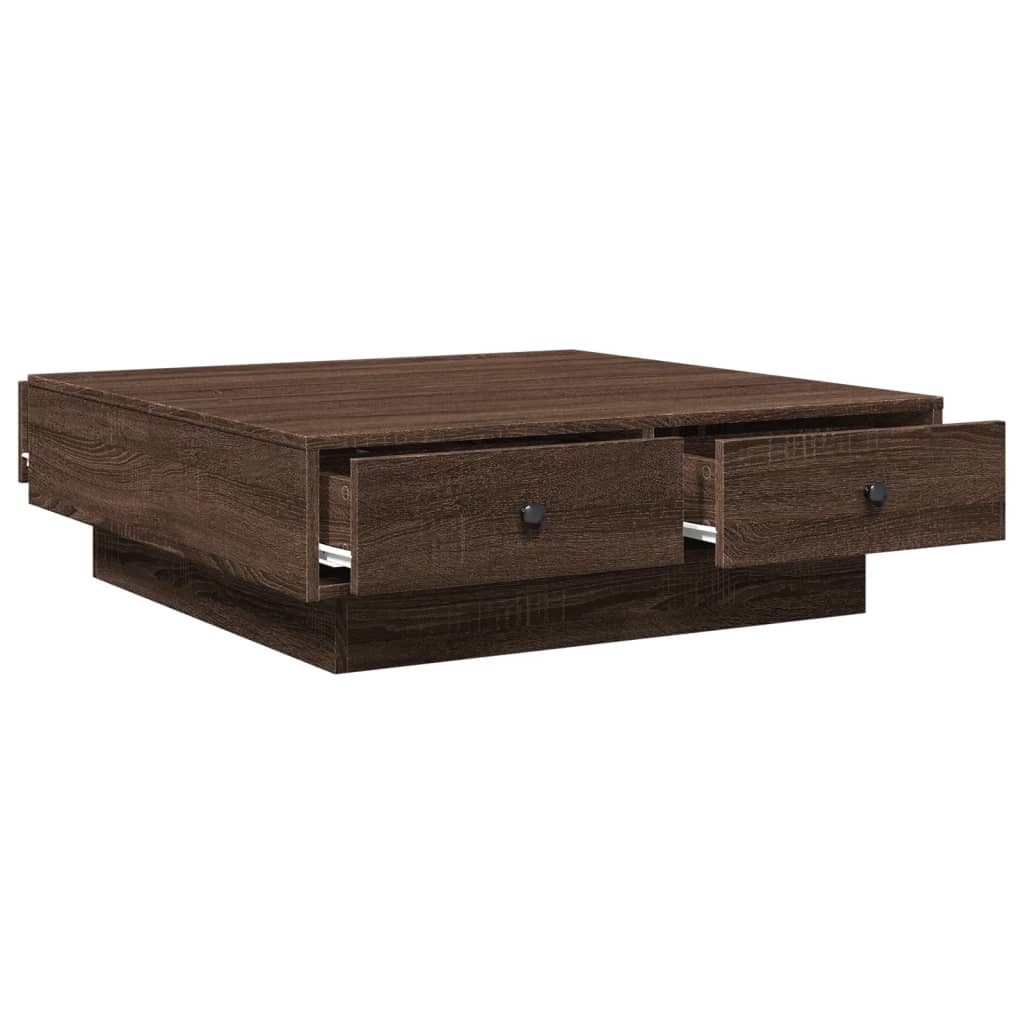 vidaXL Couchtisch Braun Eichen-Optik 90x90x28 cm Holzwerkstoff
