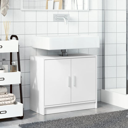 Meuble sous-lavabo vidaXL blanc 63x29x55 cm en bois d'ingénierie