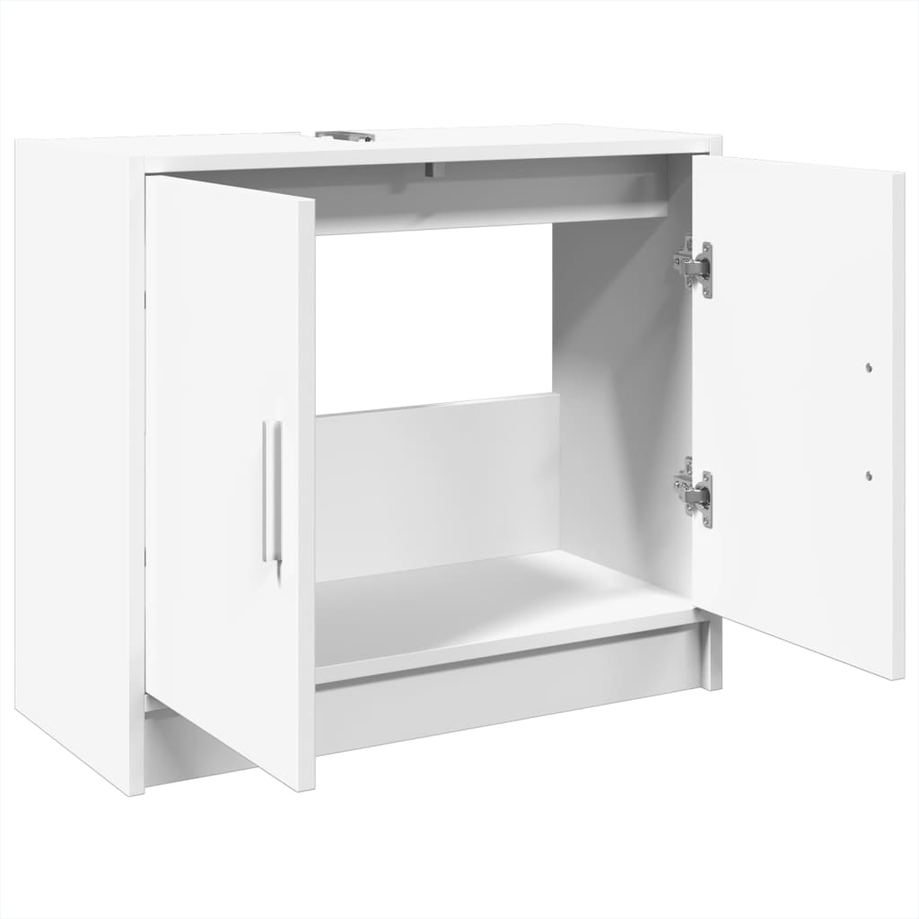 Meuble sous-lavabo vidaXL blanc 63x29x55 cm en bois d'ingénierie