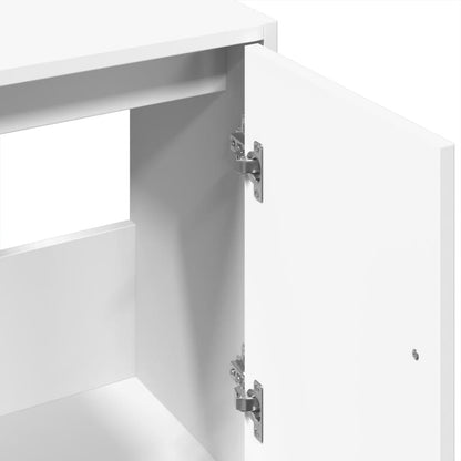 Meuble sous-lavabo vidaXL blanc 63x29x55 cm en bois d'ingénierie