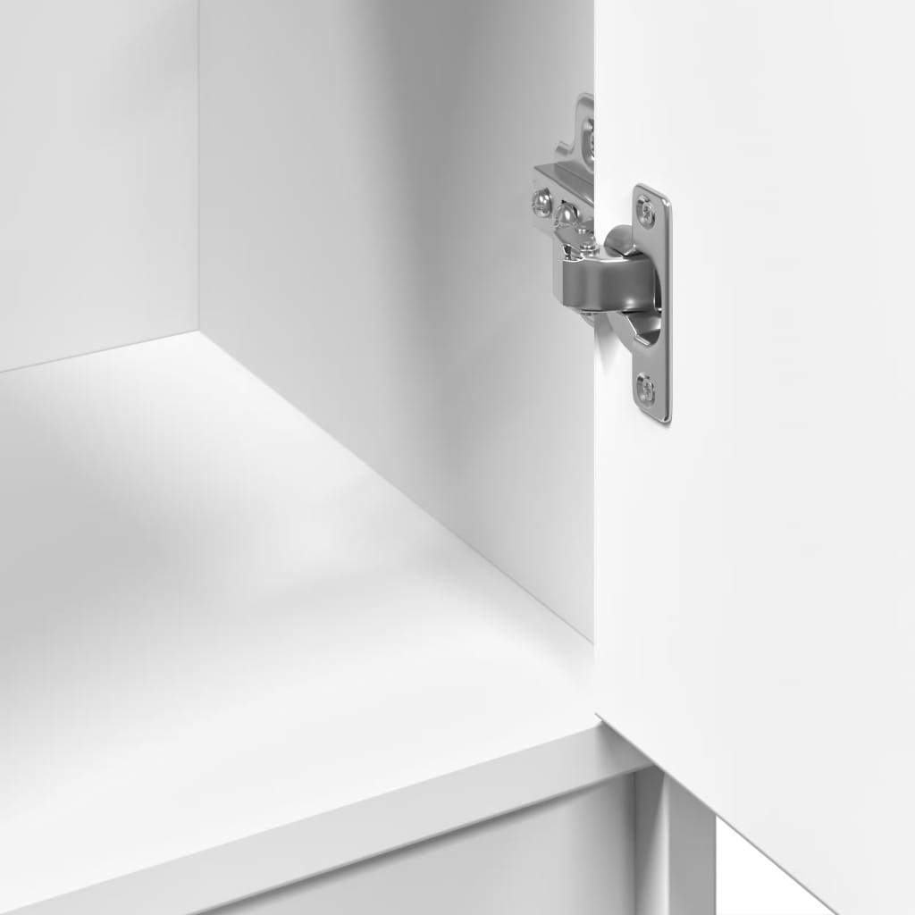 Meuble sous-lavabo vidaXL blanc 63x29x55 cm en bois d'ingénierie