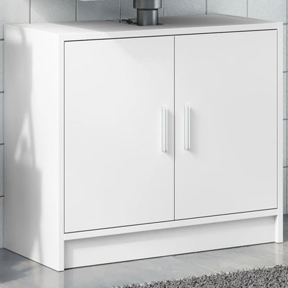 Meuble sous-lavabo vidaXL blanc 63x29x55 cm en bois d'ingénierie
