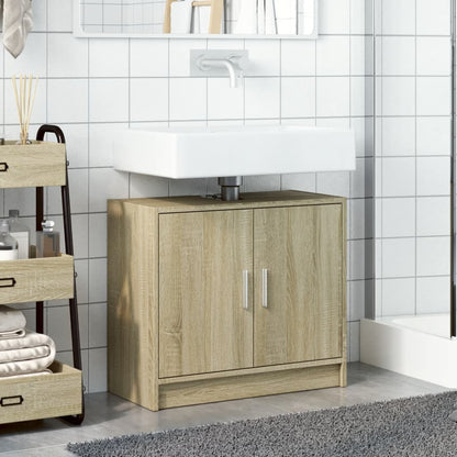 Meuble sous-lavabo vidaXL chêne Sonoma 63x29x55 cm bois d'ingénierie